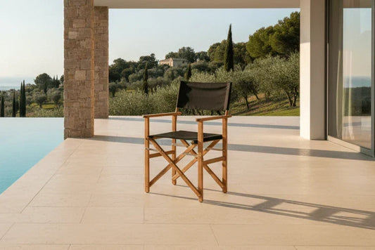 Set da 2 - Sedia da giardino Marlene in acacia/poliestere