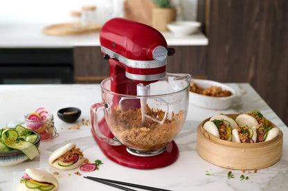 KitchenAid 4,8 L 5KSM175 Artisan Küchenmaschine Breadlover mit Messerschmidt Getreidemühlenvorsatz + Brotbackschüssel