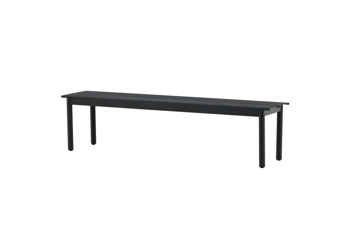 Gartenbank Egypt - aus robustem schwarzem Aluminium