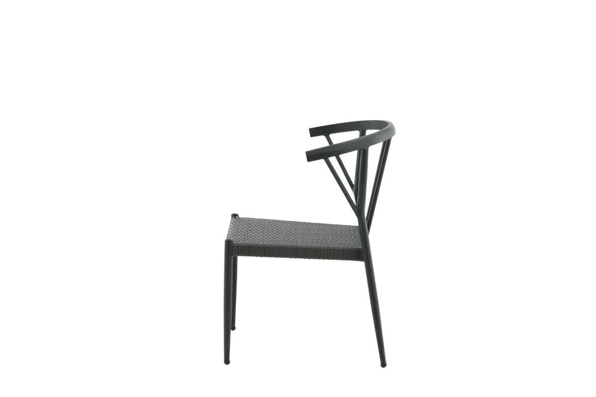 6er Set - Gartenstuhl Tina aus Rattan/Aluminium