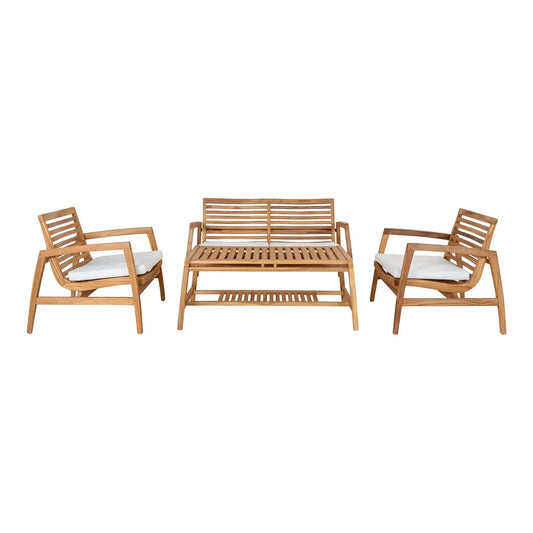 Set da salotto da giardino Valencia in legno di teak