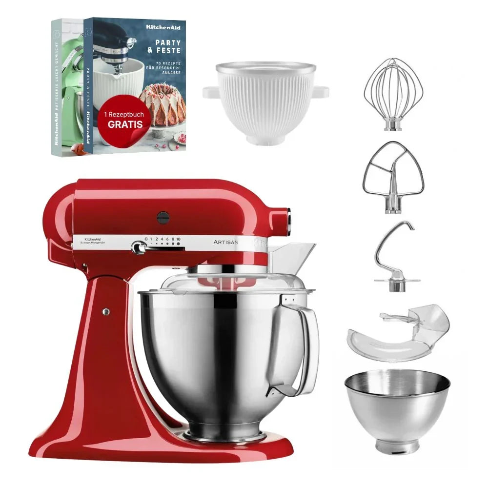 KitchenAid 4,8 L 5KSM185 Artisan Küchenmaschine Icelover Eiszubereiter 5KSMICM