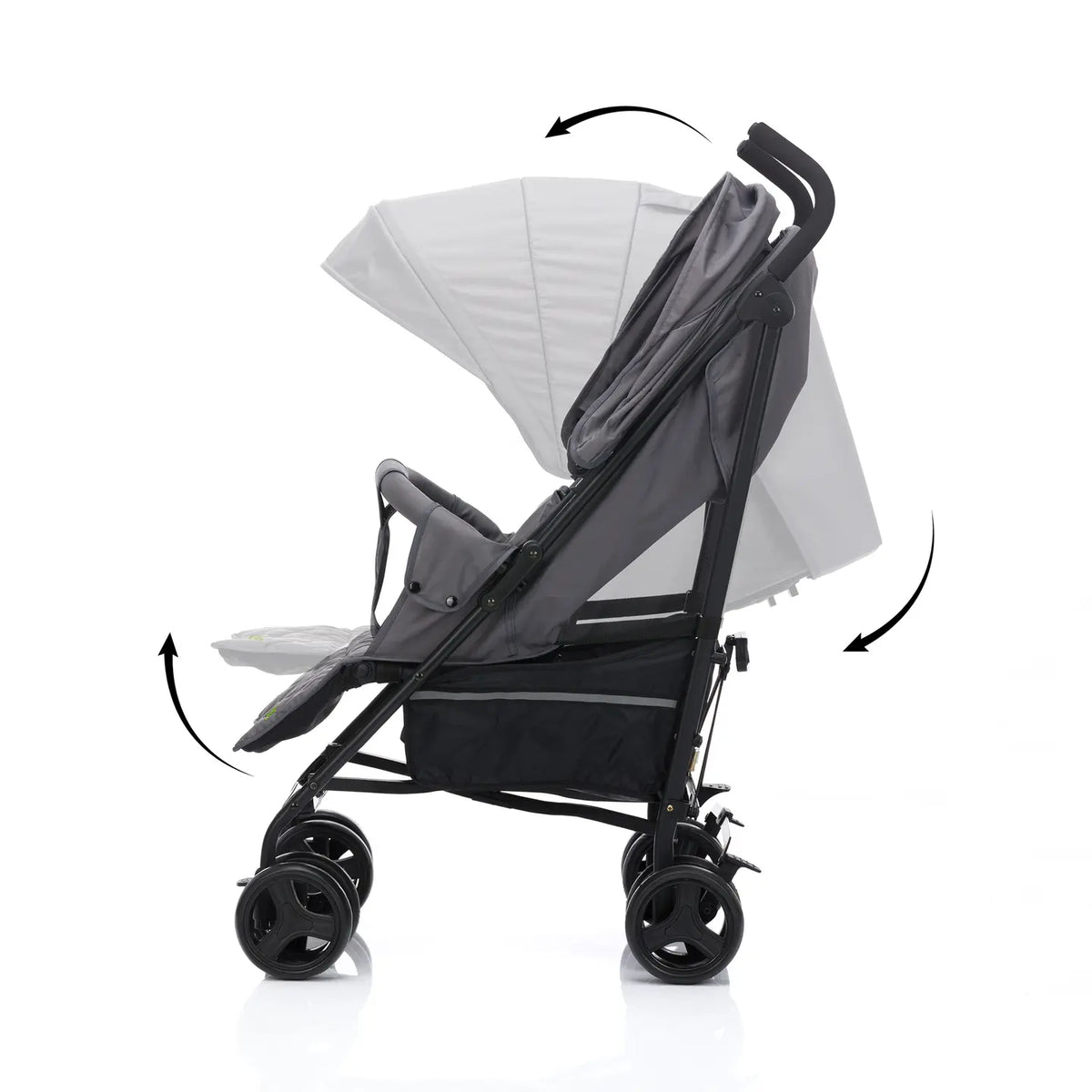 B-Ware Little One Buggy Kinderwagen Sportwagen Tommi Grau Liegefunktion Stauraum Gurt