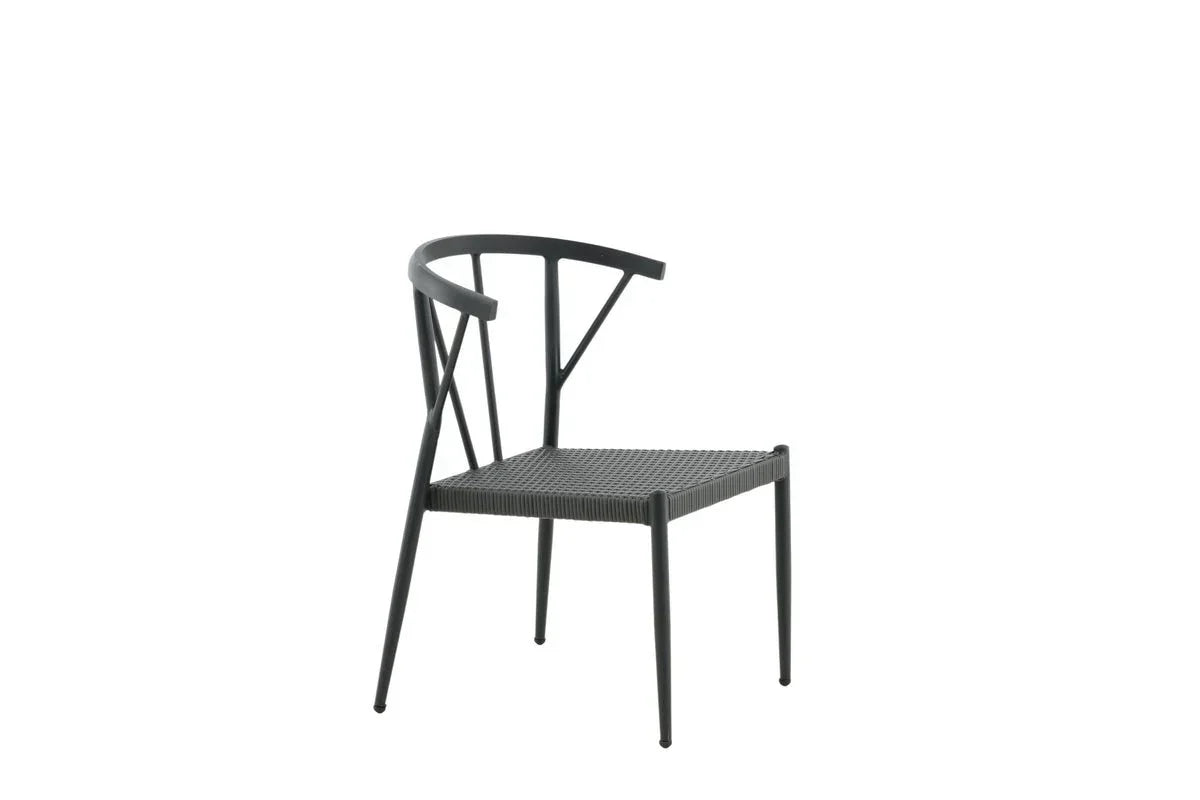 6er Set - Gartenstuhl Tina aus Rattan/Aluminium