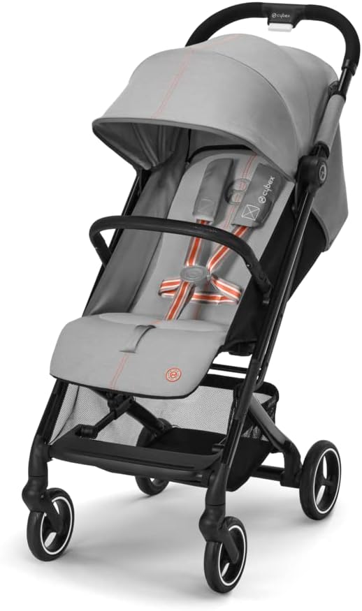 CYBEX Gold Beezy Passeggino, sistema di imbracatura one-pull, dalla nascita fino a circa 4 anni (max. 22 kg), compatto ed ergonomico, Lavagrigio (Grigio)