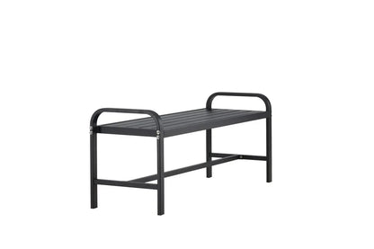 Gartenbank Cäsar - aus robustem, schwarzem Aluminium