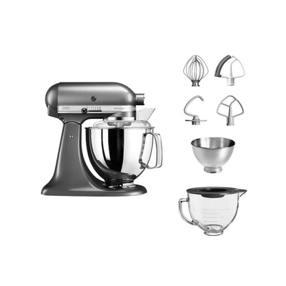 KitchenAid 4,8 L 5KSM175 Artisan Küchenmaschine Glasset mit Glasschüssel