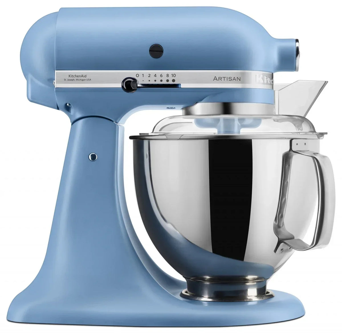 KitchenAid 4,8 L 5KSM175 Artisan Küchenmaschine Steellover mit Edelstahl-Werkzeugen