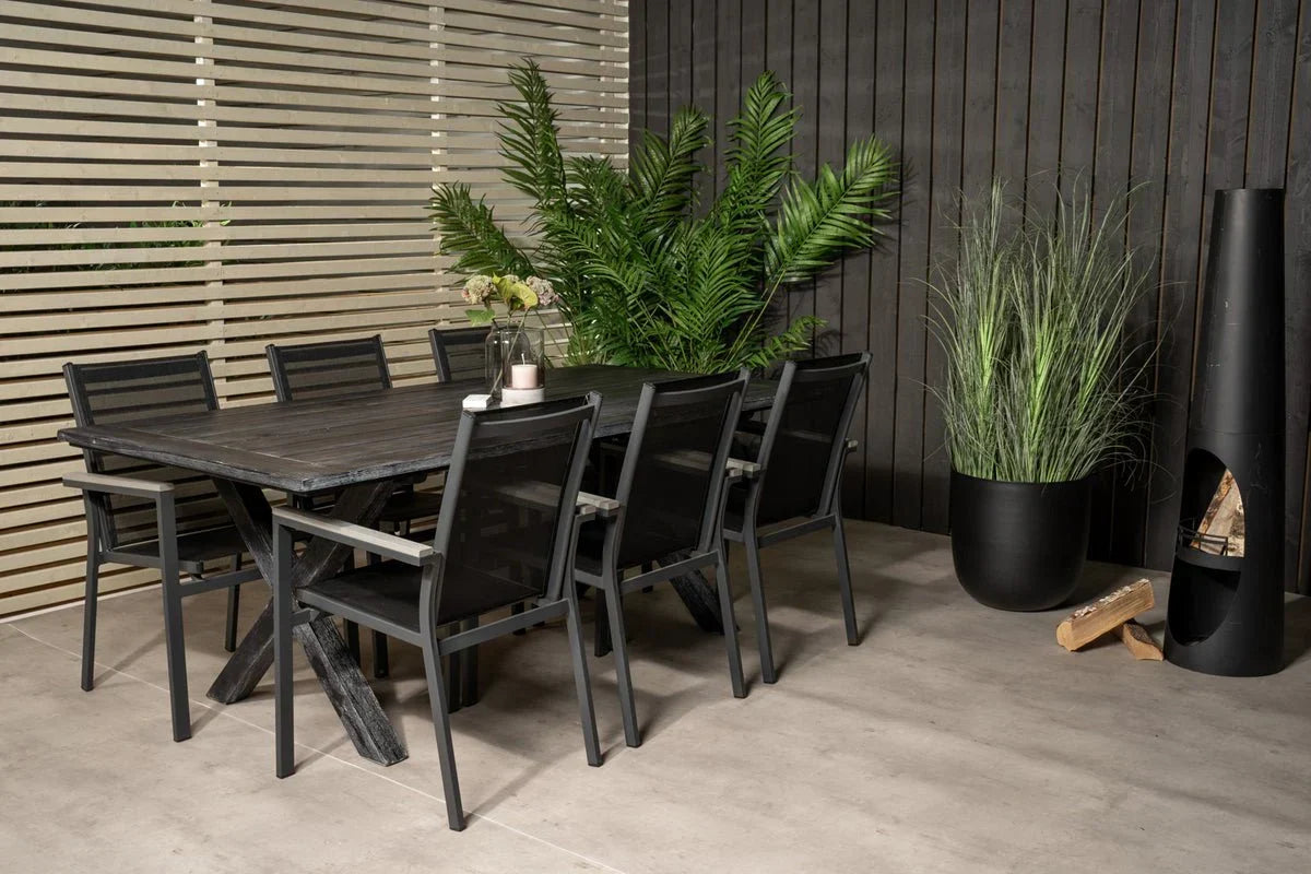 2er Set - Gartenstuhl Andreas aus Textilene/Aluminium
