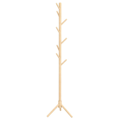 HOMCOM Freistehender Kleiderständer mit 8 Haken - Holz Kleiderbaum für Flur, Eingangsbereich, Schlafzimmer 40x40x165 cm Natur