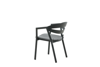 Gartenstuhl Sylt - aus Aluminium in Schwarz