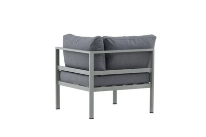 Gartenbank Eckmodul Borelio - Aus Aluminium in den Farben Khaki und Beige