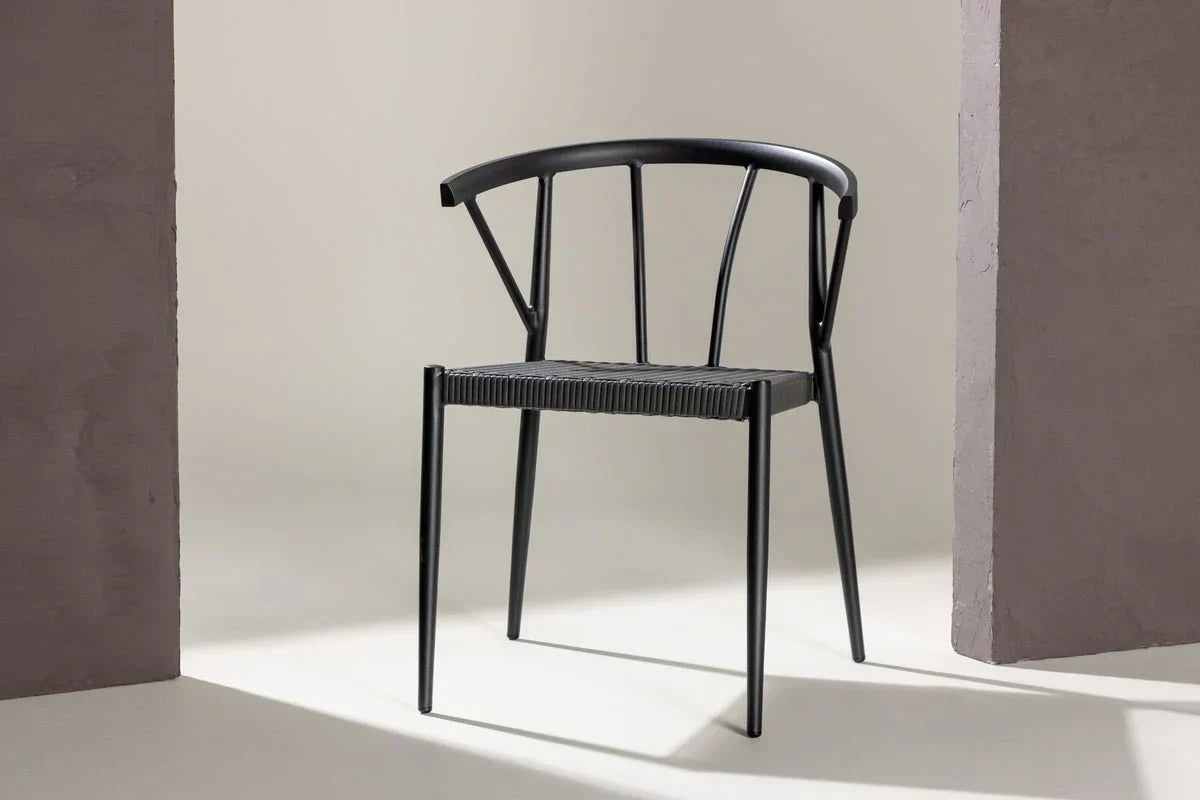 6er Set - Gartenstuhl Tina aus Rattan/Aluminium