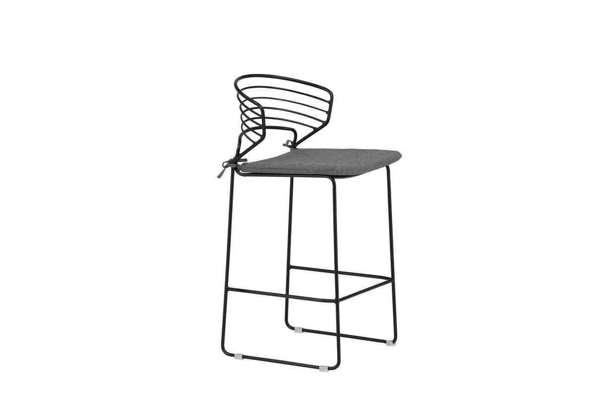 4er Set - Gartenstuhl Como aus Metall Schwarz