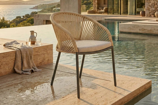 Set da 2 - Sedia da giardino Veleno beige o verde