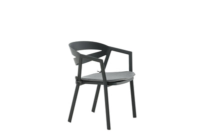 Gartenstuhl Sylt - aus Aluminium in Schwarz