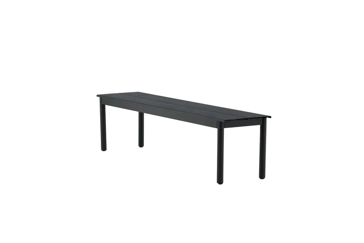 Gartenbank Egypt - aus robustem schwarzem Aluminium