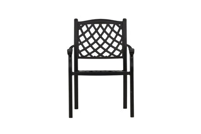 4er Set Gartenstuhl Auri - ein schlichter schwarzer Stuhl aus Aluminium