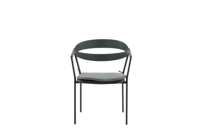 Gartenstuhl Sylt - aus Aluminium in Schwarz