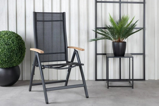Set da 2 - Sedia da giardino GranCanaria in Textilene/Alluminio in nero, bianco o beige