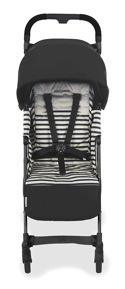 Maclaren Quest Arc leichter kompakter Kinderwagen, Neugeborene bis 25 kg, ausziehbares wasserdichtes Verdeck UPF 50+, Einzelgriff, Liegesitz, Allradfederung, Inklusive Regenhülle