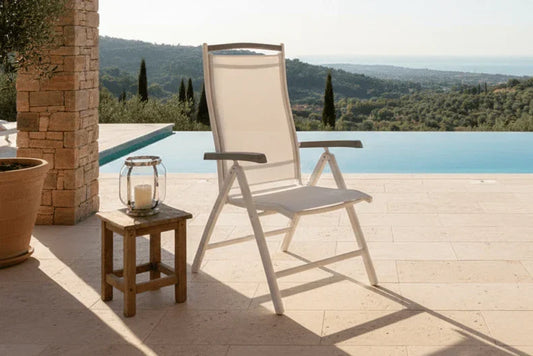 Set da 2 - Sedia da giardino Kara - Telaio in alluminio, regolabile