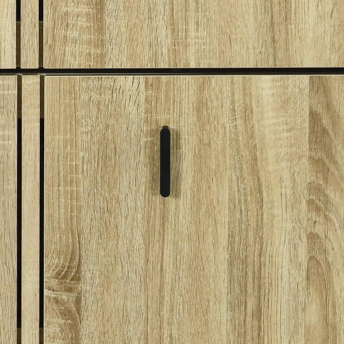 HOMCOM Schuhschrank mit 3 Klappen, für 18 Paar, 3-Fächer Schuhschrank, große Kapazität für Eingangsbereich, Flur, Wohnzimmer, 63 x 24 x 117 cm, Eiche