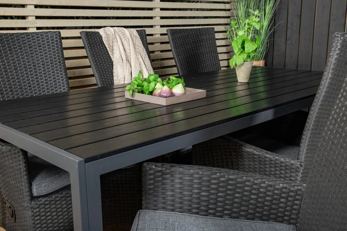 2er Set - Venezia Gartenstuhl in Rattanoptik in Schwarz, Weiß oder Naturoptik