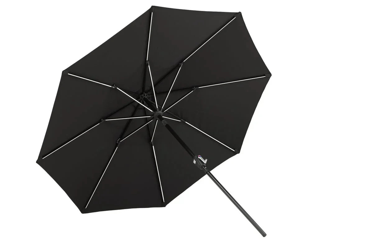 Sonnenschirm Lightning – Ø270 cm in wahlweise Schwarz oder Grau