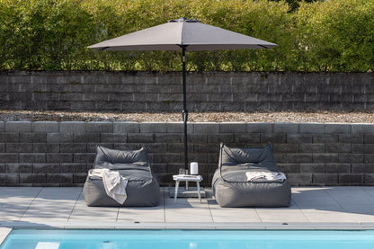 Sonnenschirm Imperia – Ø300 cm aus grauem Polyester
