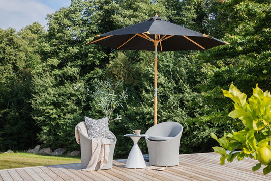 Ombrellone da Giardino Boho – Ø270 cm in Nero o Grigio a scelta
