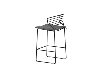 4er Set - Gartenstuhl Como aus Metall Schwarz