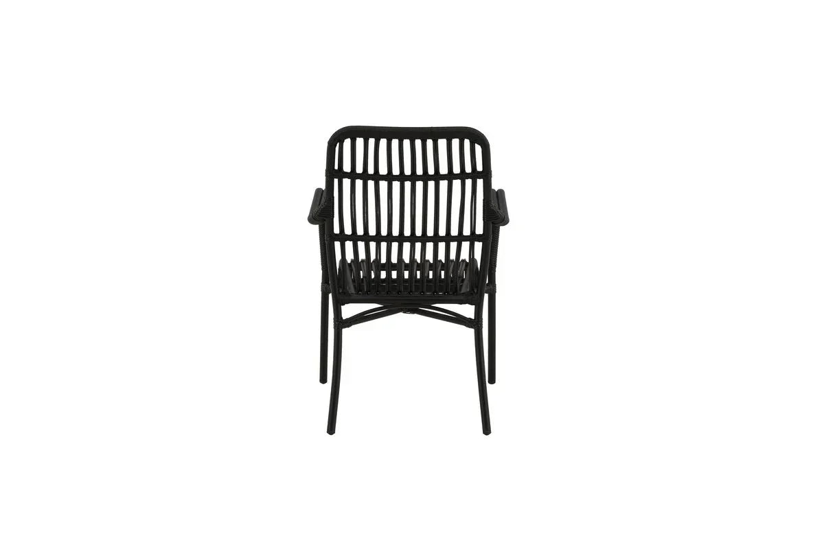 Gartenstuhl Tivaro - aus Rattan in Schwarz