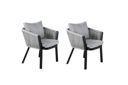2er Set - Gartenstuhl Myria aus Metall/Polyester